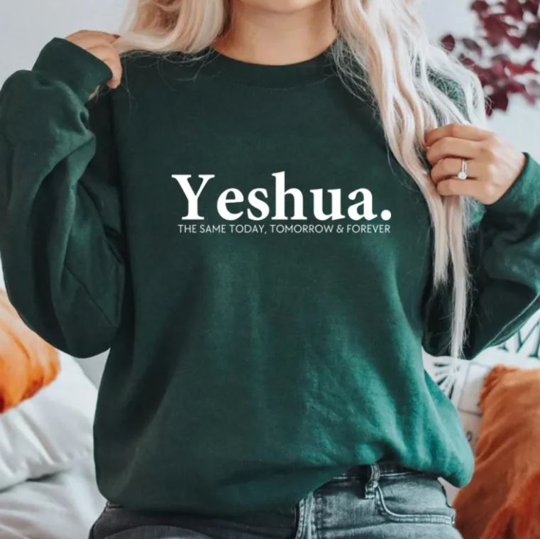 Yeshua Christian Sweatshirt Vintage Faith Apparel