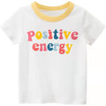 Cartoon Girls T-Shirts Alphabet Pattern Short Sleeve