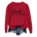 Women Crewneck Graphic Long Sleeve Faith Sweatshirt