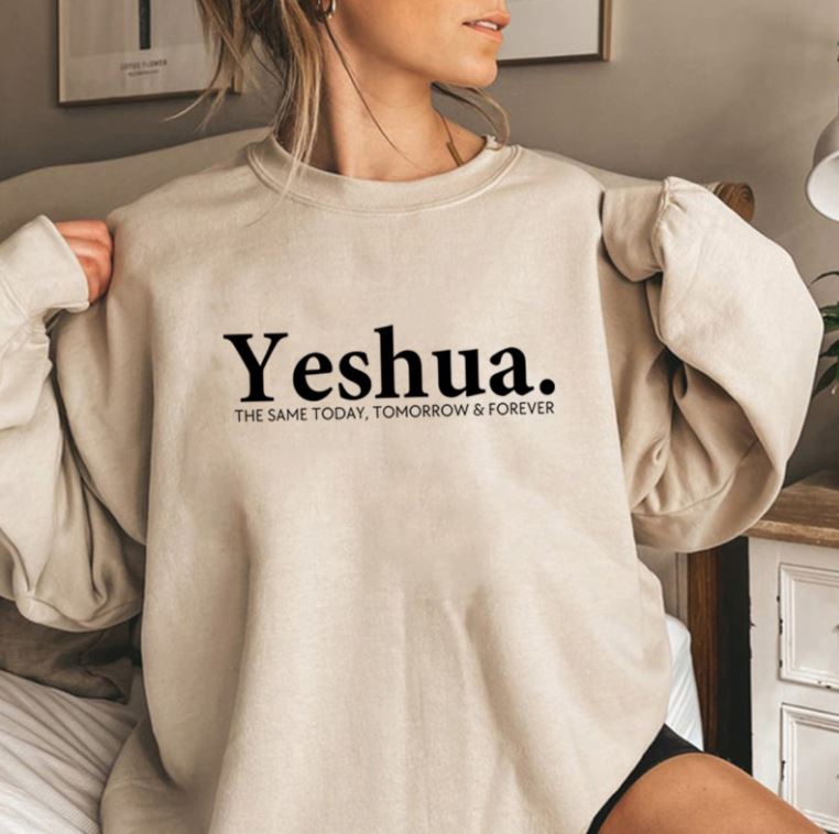 Yeshua Christian Sweatshirt Vintage Faith Apparel