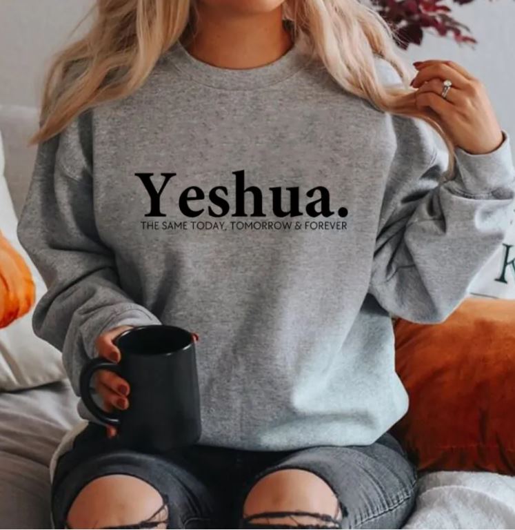 Yeshua Christian Sweatshirt Vintage Faith Apparel
