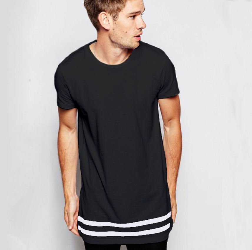 Printed Striped T-Shirts Short Sleeve Round Neck