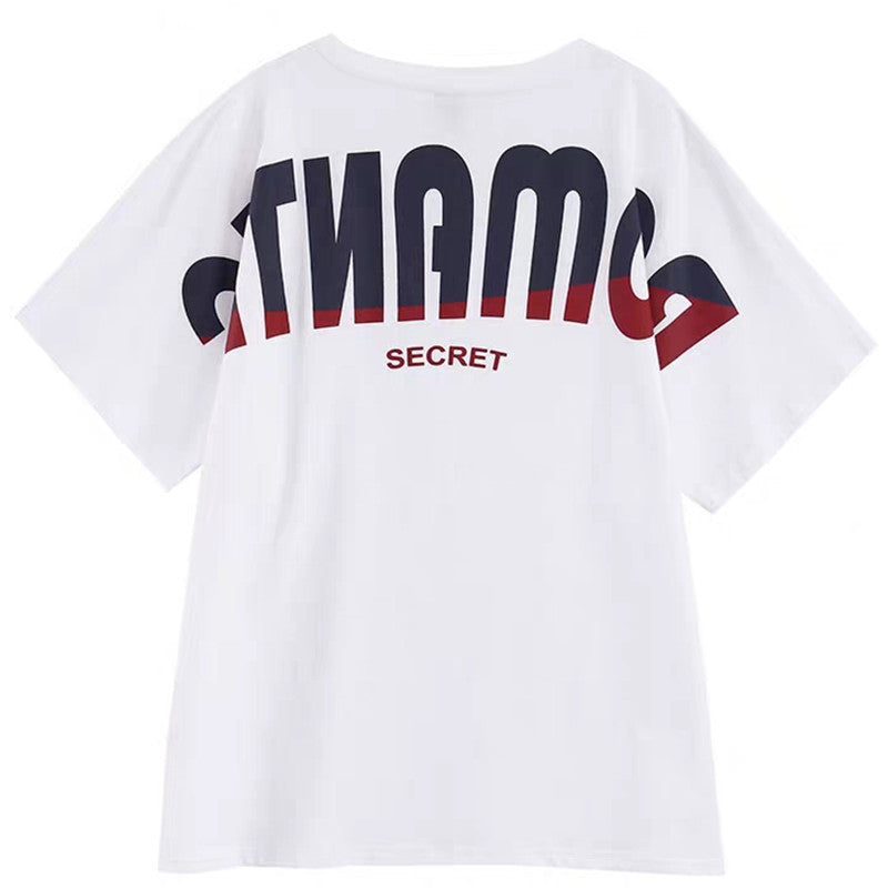 Men's Casual Couple T-Shirts Letter Print Summer Tee
