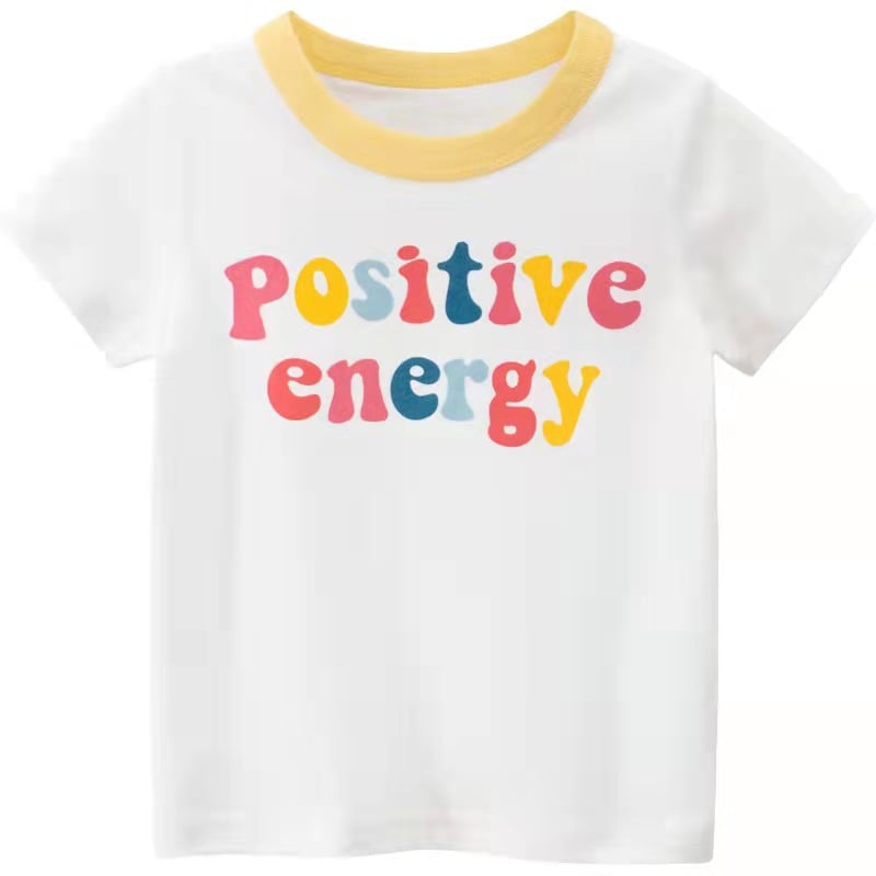 Cartoon Girls T-Shirts Alphabet Pattern Short Sleeve