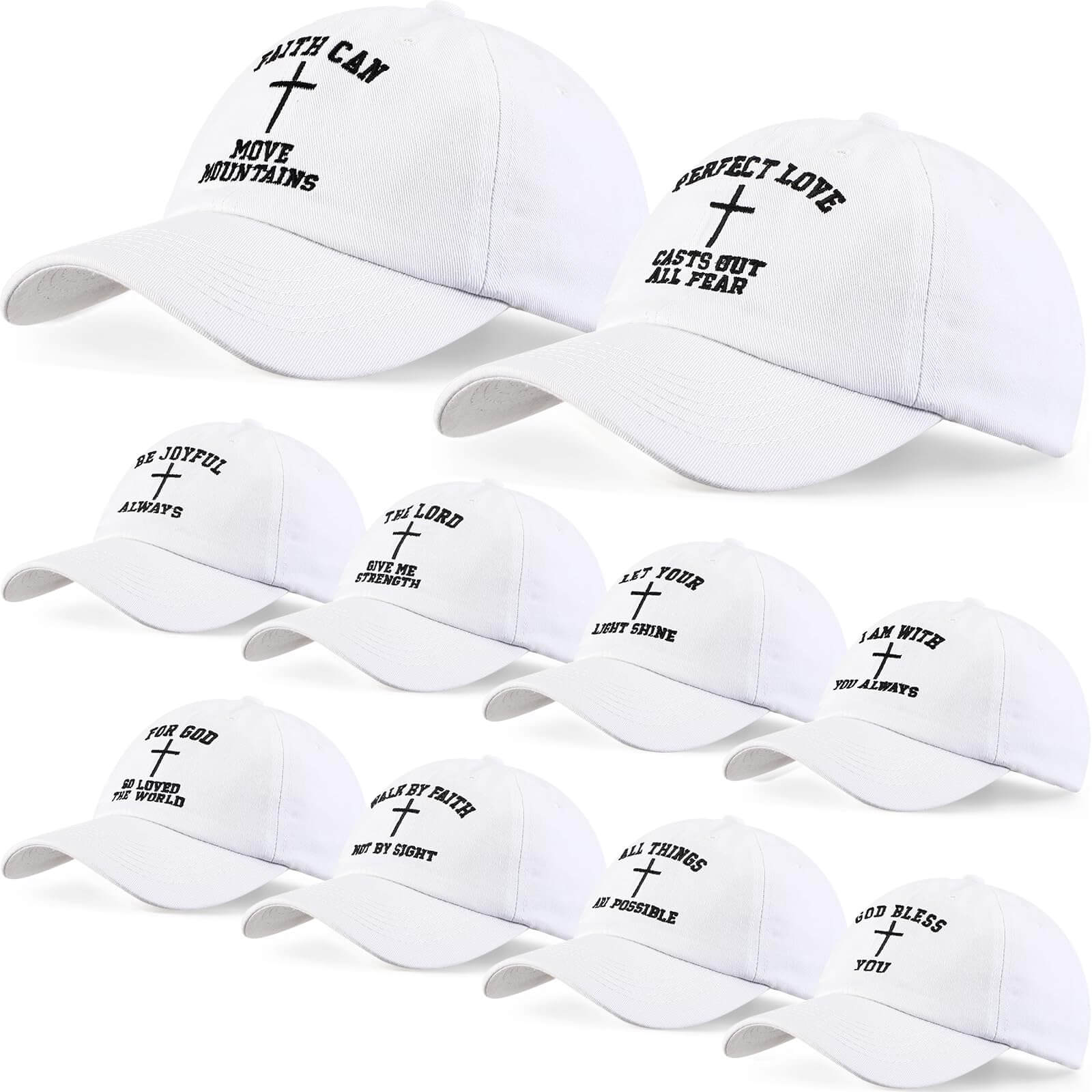 Christian Hats Bulk Faith Inspired Caps Pack