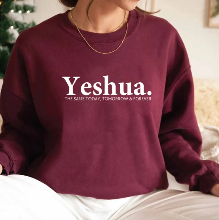 Yeshua Christian Sweatshirt Vintage Faith Apparel