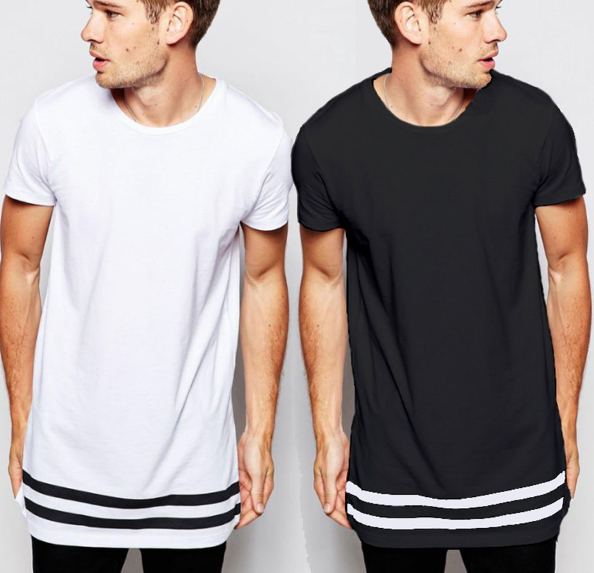 Printed Striped T-Shirts Short Sleeve Round Neck