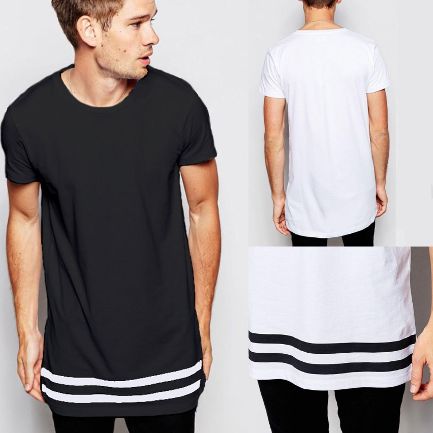 Printed Striped T-Shirts Short Sleeve Round Neck