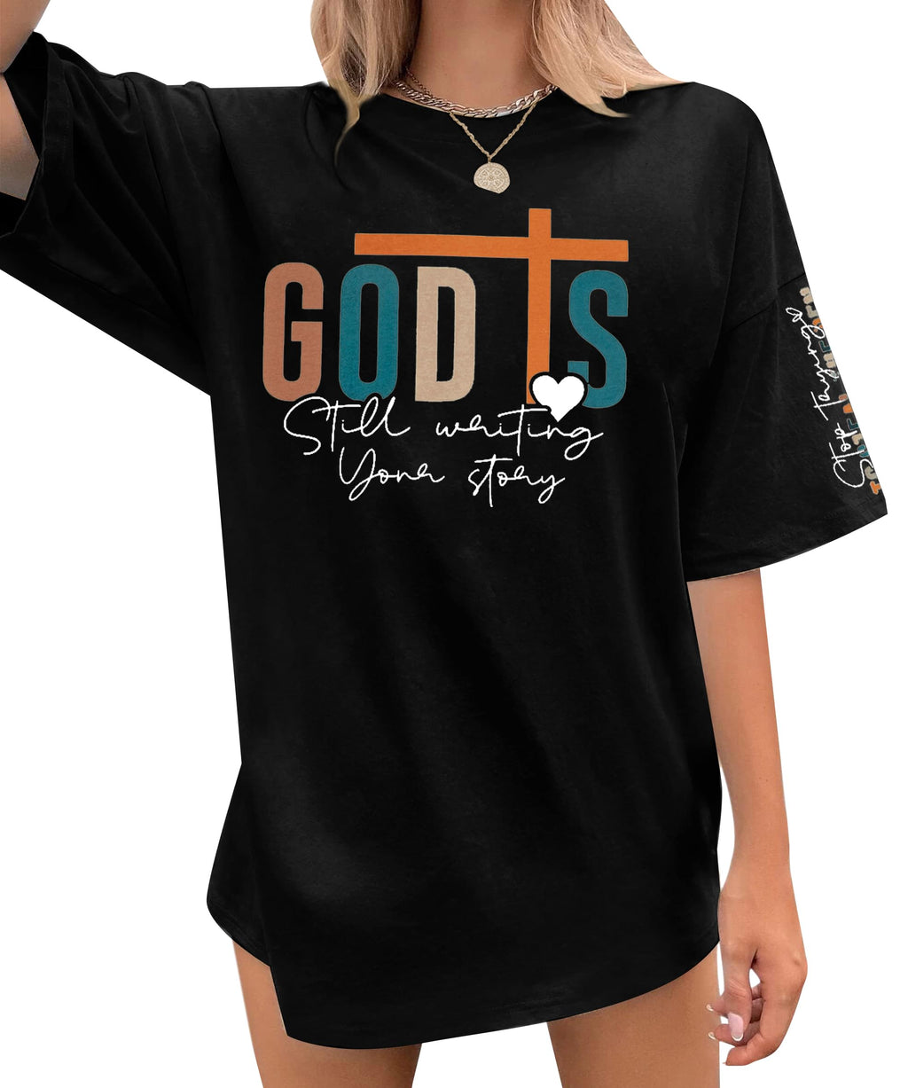 Oversized Christian Shirts Faith Graphic T-Shirt