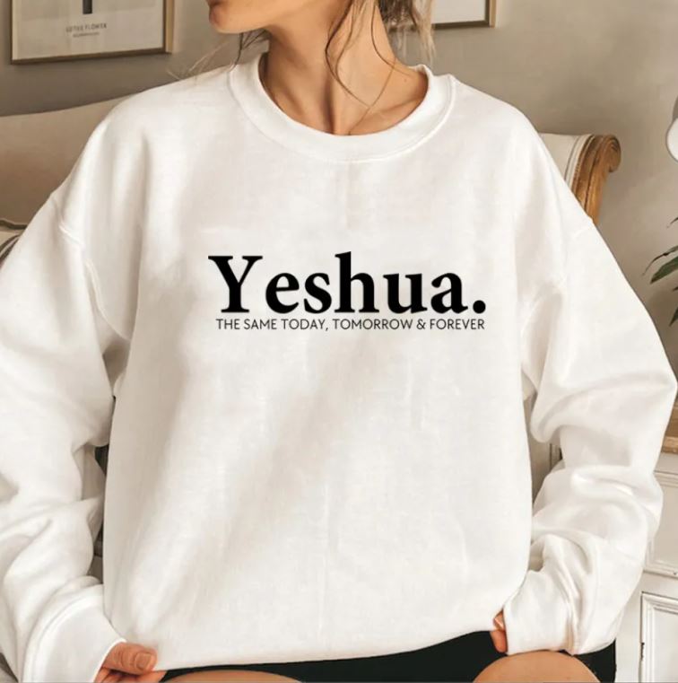 Yeshua Christian Sweatshirt Vintage Faith Apparel